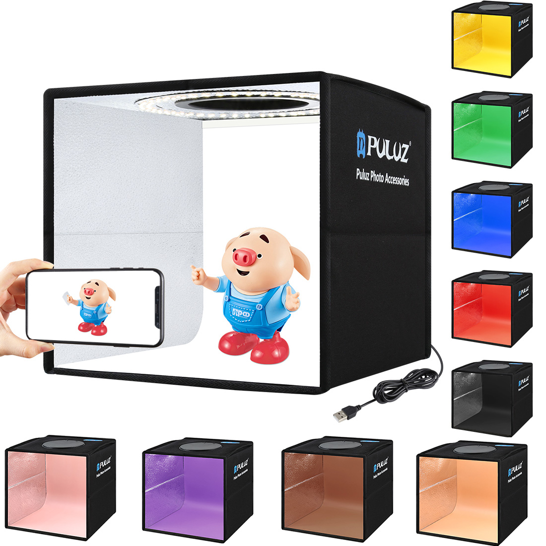 Photography Lighting Softbox - Mini Softbox plegable de escritorio portátil