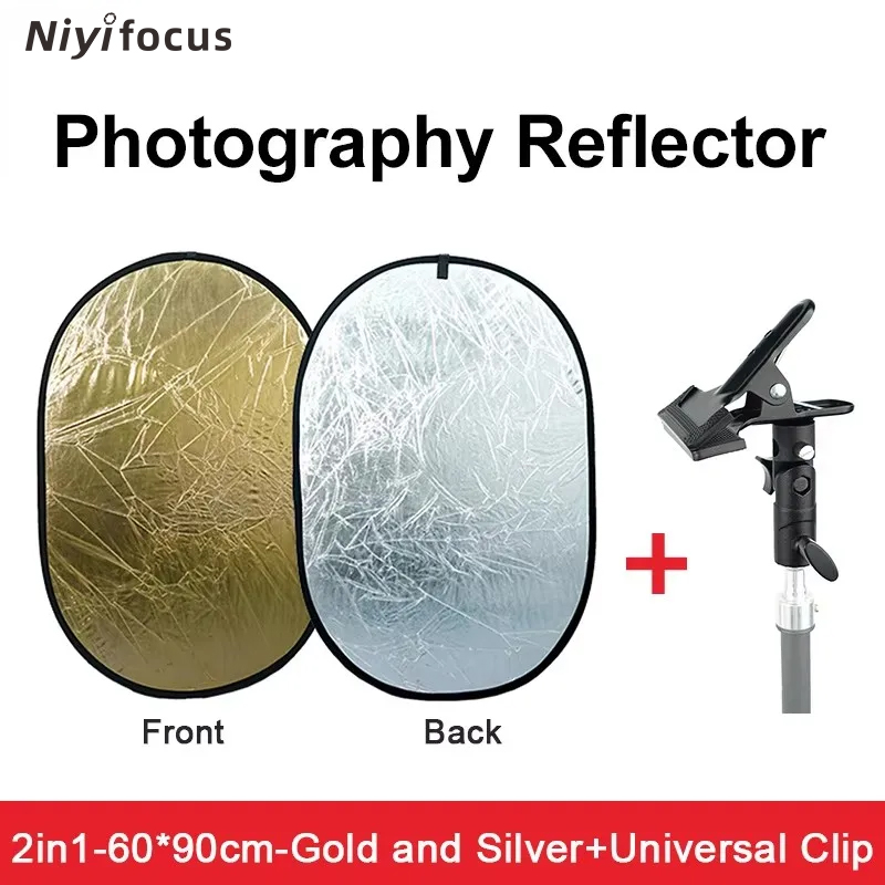 Photography Lighting Reflector - Reflector Portátil Redondo 2 en 1