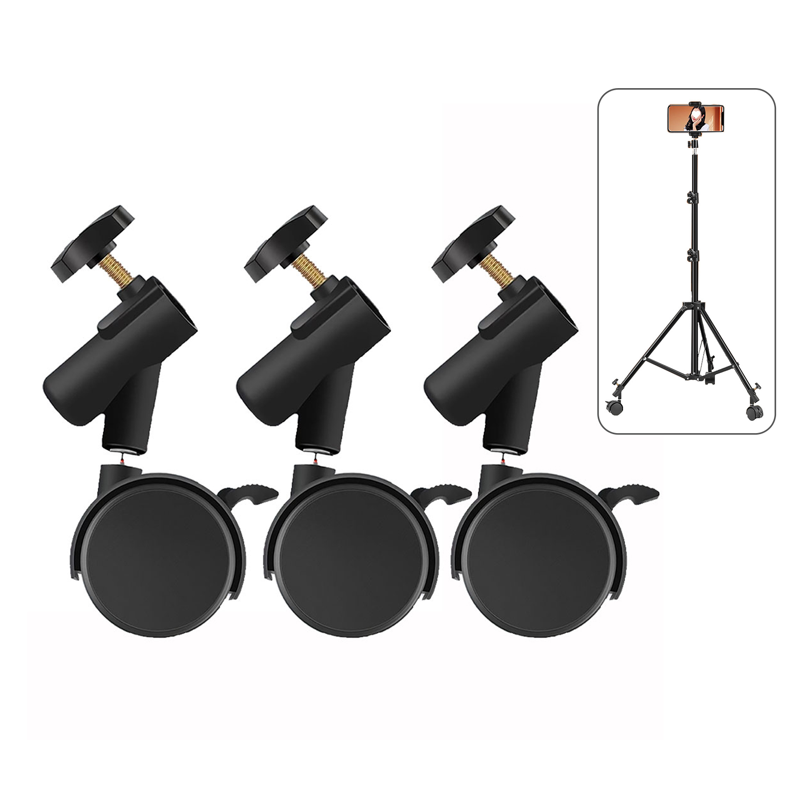 Photography Lighting Setup - Juego de 3 Ruedas Giratorias Flexibles