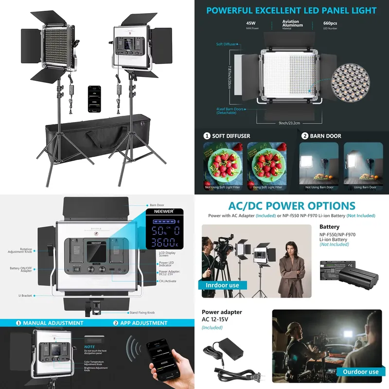 Kit de Iluminación para Fotogr - Photography Lighting Kit Neewer reseña y precio