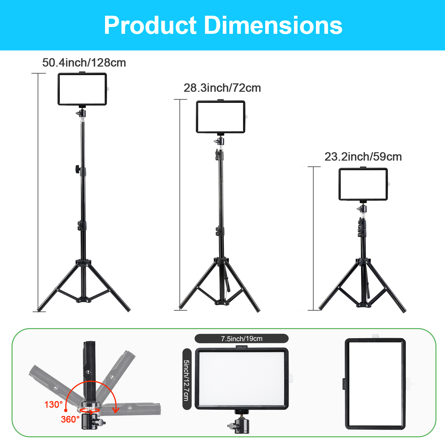 Luz LED Cuadrada de 8 Pulgadas - Makeup Photography Lighting reseña y precio