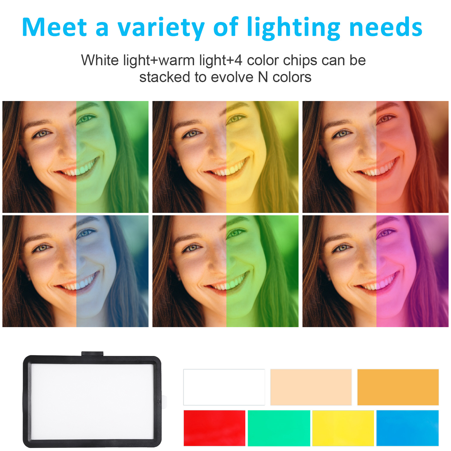 Luz LED Cuadrada de 8 Pulgadas - Makeup Photography Lighting reseña y precio