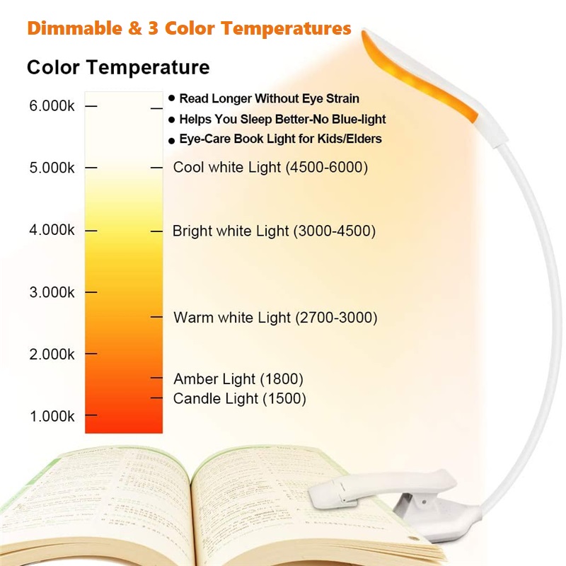 Luz de libro con Clip recargab - Photography Lighting Book reseña y precio
