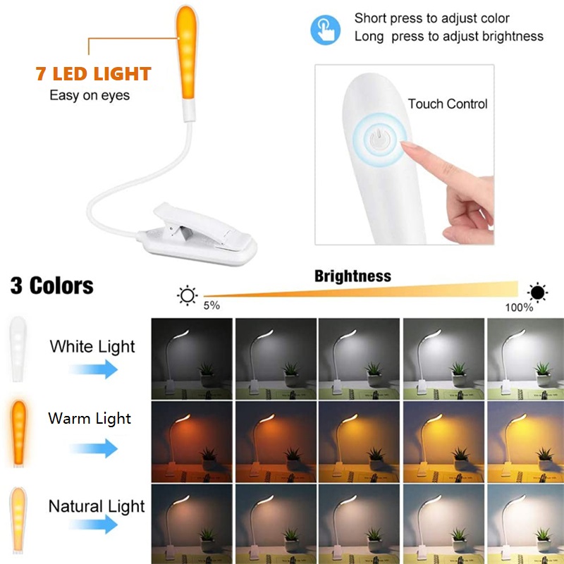 Luz de libro con Clip recargab - Photography Lighting Book reseña y precio