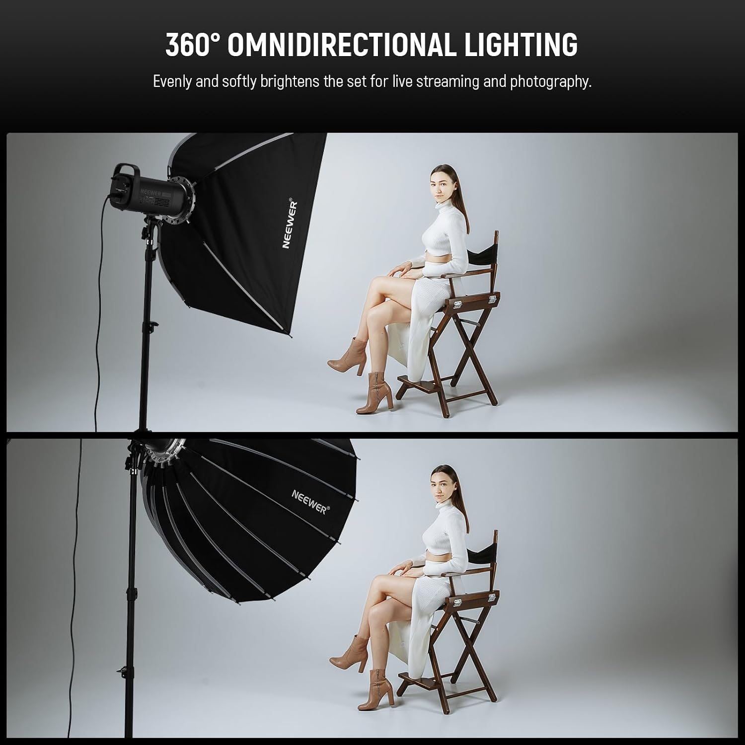 Softbox Parabólico con Montura - Photography Lighting Softbox reseña y precio
