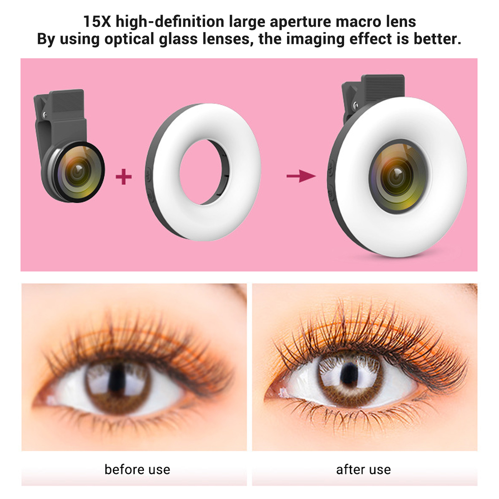 Luz LED para teléfono, lente M - Macro Photography Led Lighting reseña y precio